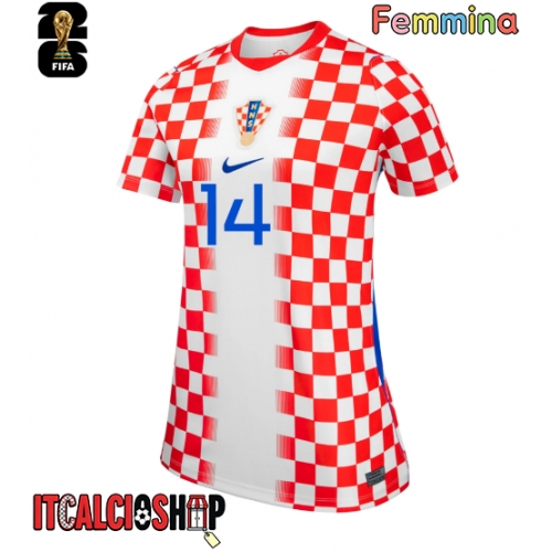 Croazia Ivan Perisic #14 Prima Maglia Femmina Mondiali 2026 Manica Corta